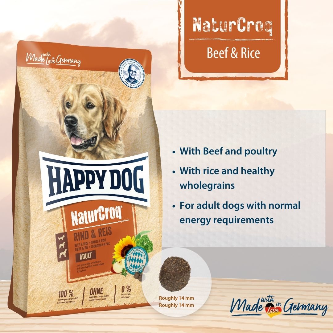 Happy Dog NaturCroq Beef & Rice Adult Dog Food for Sensitive Stomachs