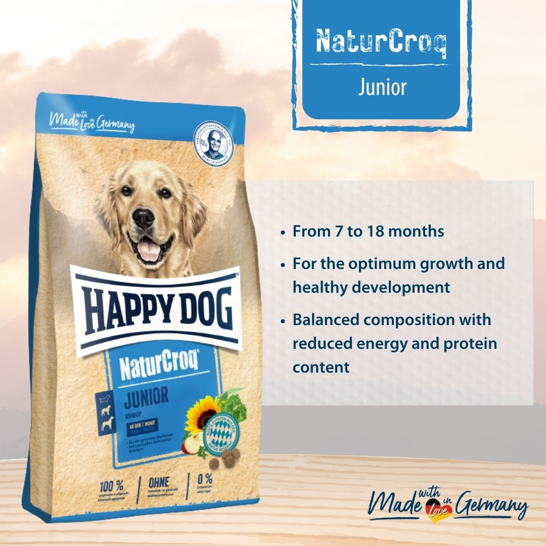 NaturCroq Junior Dry Dog Food: Sensitive Stomach, Gut Friendly, Optimal Growth