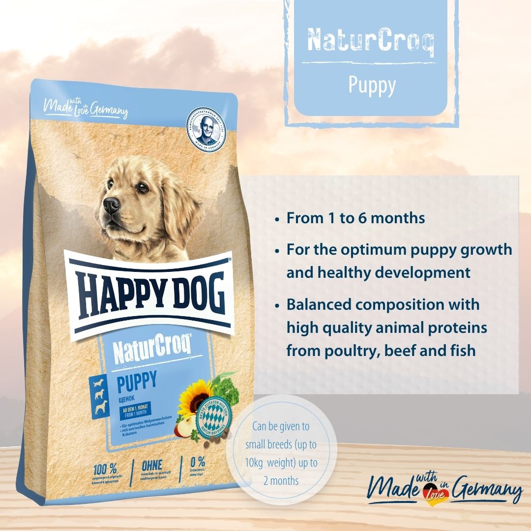 Happy Dog NaturCroq Puppy Dry Food for Sensitive Stomachs & Growing Pups