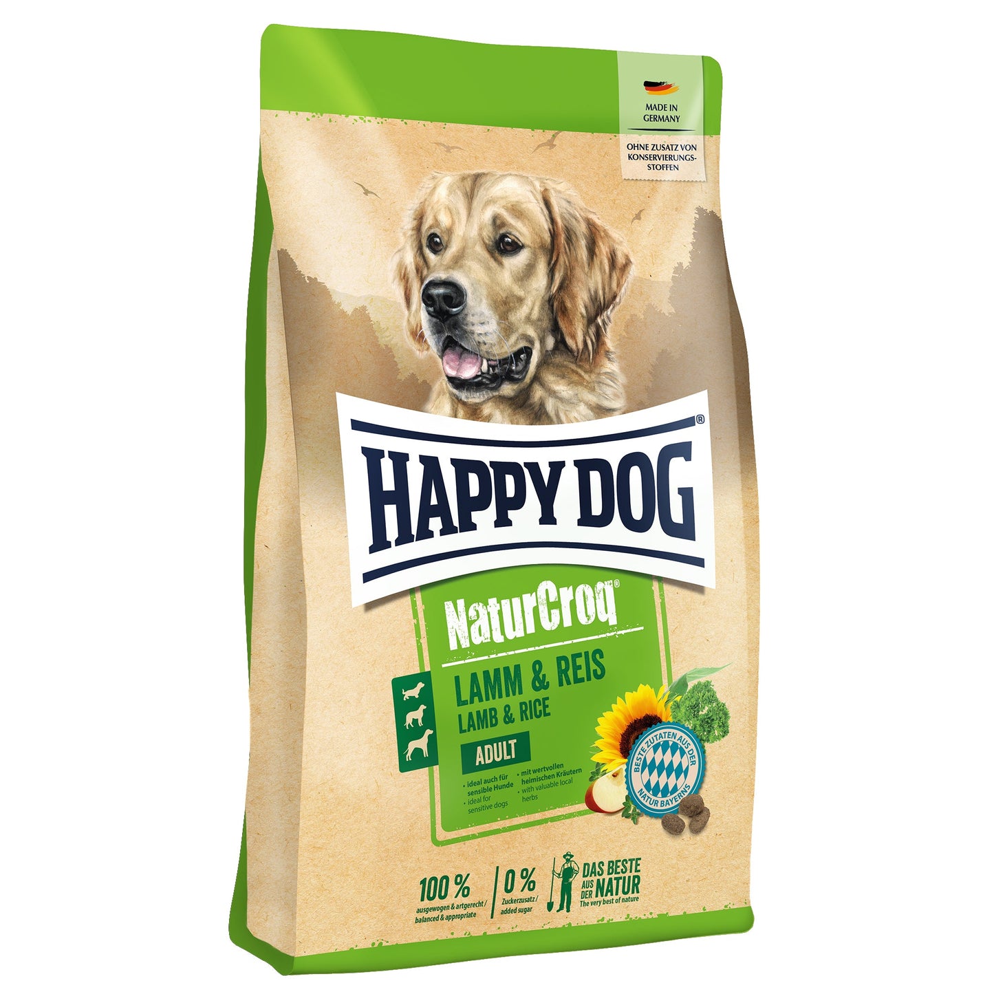 Happy Dog NaturCroq Lamb & Rice Dry Dog Food for Sensitive Stomachs
